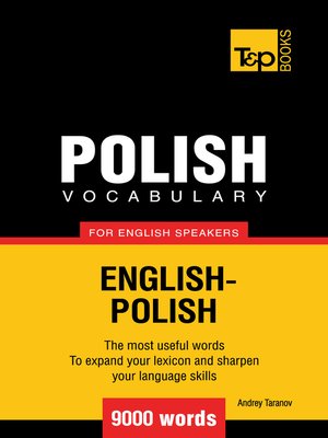 cover image of Polish Vocabulary for English Speakers